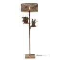 Lampadar eco din bambus cu 2 rafturi Java nat/50x22, natur/ negru