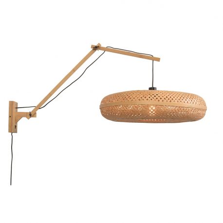 Aplice, corpuri de iluminat pentru pereti - Aplica cu brat articulat din bambus PALAWAN L natur 60x15cm