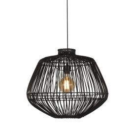Pendule, Lustre suspendate - Lustra suspendata eco din ratan Madagascar, negru