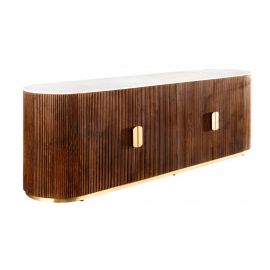 Comode - Comoda TV design retro Gatsby 180cm mango/ marmura alba