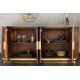 Comode - Comoda TV design retro Gatsby 180cm mango/ marmura alba