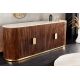 Comode - Comoda TV design retro Gatsby 180cm mango/ marmura alba
