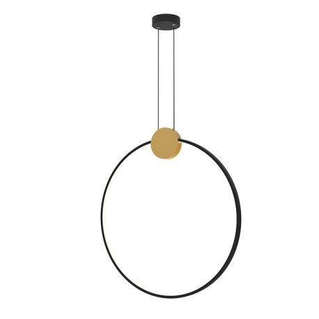 Pendule, Lustre suspendate - Lustra suspendata LED design inelar Ring negru