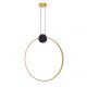 Lustra suspendata LED design inelar Ring auriu