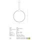 Pendule, Lustre suspendate - Lustra suspendata LED design inelar Ring auriu