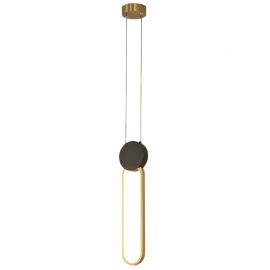 Lustra suspendata LED design modern Ring auriu/ negru