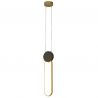 Lustra suspendata LED design modern Ring auriu/ negru