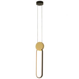 Pendule, Lustre suspendate - Lustra suspendata LED design modern Ring negru/ auriu