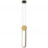 Lustra suspendata LED design modern Ring negru/ auriu