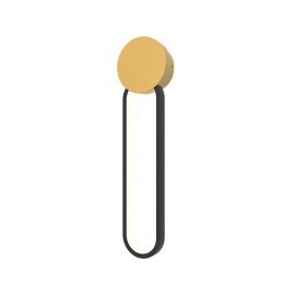 Aplice, corpuri de iluminat pentru pereti - Aplica de perete LED design modern Ring auriu/ negru