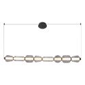 Lustra design modern LED DECO negru/ gri fumuriu