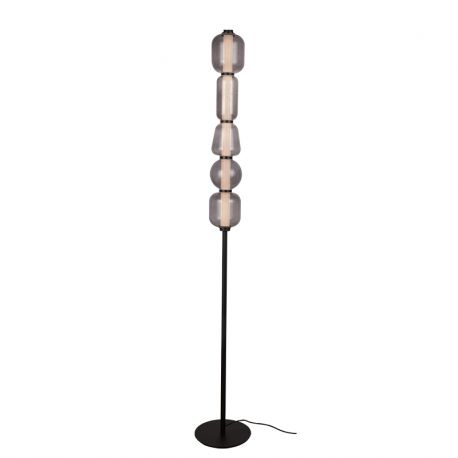 Lampadare - Lampadar, Lampa de podea design modern LED DECO negru/ gri fumuriu