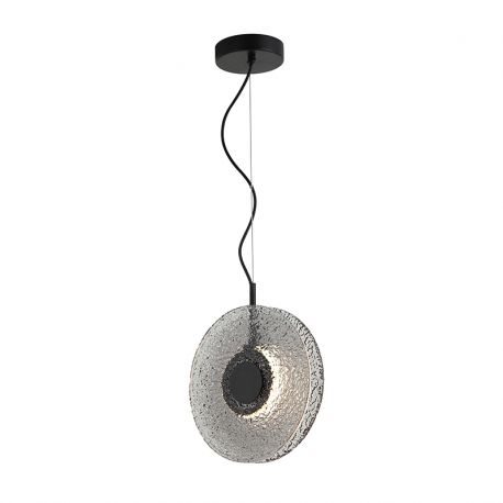 Pendule, Lustre suspendate - Lustra design modern LED DECO negru/ gri fumuriu