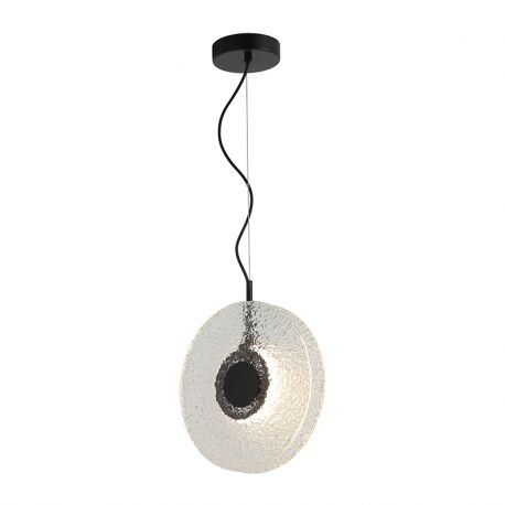 Pendule, Lustre suspendate - Lustra design modern LED DECO negru/ transparent