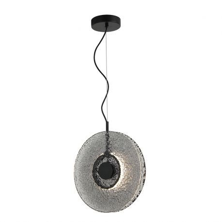 Pendule, Lustre suspendate - Lustra design modern LED DECO negru/ gri fumuriu