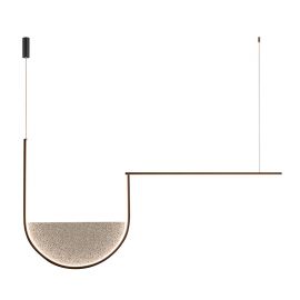 Pendule, Lustre suspendate - Lustra design modern LED DECO negru/ gri deschis