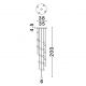 Corpuri de iluminat Lustre pentru casa scarii - Lustra casa scarii cu pendule LED suspendate, deosebita design lux ALCINOE