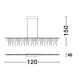 Candelabre, Lustre - Lustra LED design ambiental deosebit Stellar L-120cm, negru