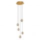Lustra cu 5 pendule LED design modern LICIO