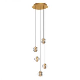 Lustra cu 5 pendule LED design modern LICIO
