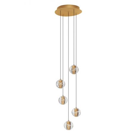 Aplice, corpuri de iluminat pentru pereti - Lustra cu 5 pendule LED design modern LICIO