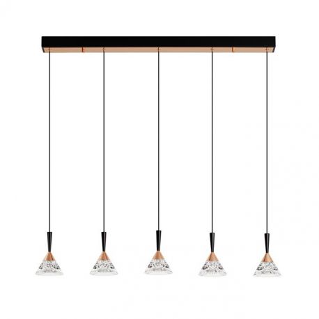 Pendule, Lustre suspendate - Lustra cu 5 pendule LED design modern PALUZ