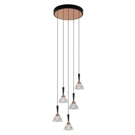 Pendule, Lustre suspendate - Lustra cu 5 pendule LED design modern PALUZ