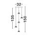 Pendule, Lustre suspendate - Lustra cu 5 pendule LED design modern PALUZ