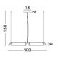 Pendule, Lustre suspendate - Lustra LED suspendata design modern APNEA D-103cm