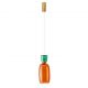 Pendule, Lustre suspendate - Pendul LED, Lustra design modern Pluma verde/ portocaliu