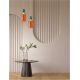 Pendule, Lustre suspendate - Pendul LED, Lustra design modern Pluma verde/ portocaliu