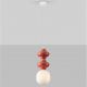 Pendule, Lustre suspendate - Pendul ceramic design modern CHIC rosu