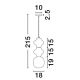 Pendule, Lustre suspendate - Pendul ceramic design modern CHIC albastru
