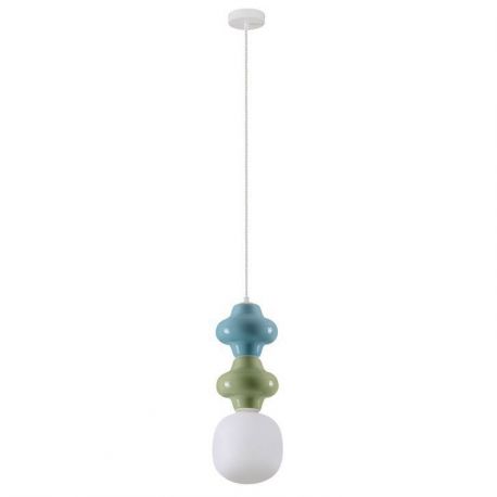 Pendule, Lustre suspendate - Pendul ceramic design modern CHIC verde/ albastru
