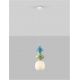 Pendule, Lustre suspendate - Pendul ceramic design modern CHIC verde/ albastru