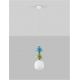 Pendule, Lustre suspendate - Pendul ceramic design modern CHIC verde/ albastru