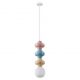 Pendul ceramic design modern CHIC roz/ albastru/ galben