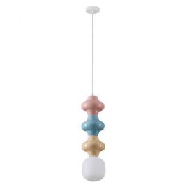 Pendule, Lustre suspendate - Pendul ceramic design modern CHIC roz/ albastru/ galben