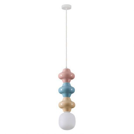 Pendule, Lustre suspendate - Pendul ceramic design modern CHIC roz/ albastru/ galben