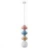 Pendul ceramic design modern CHIC roz/ albastru/ galben