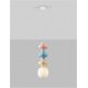 Pendule, Lustre suspendate - Pendul ceramic design modern CHIC roz/ albastru/ galben