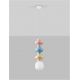 Pendule, Lustre suspendate - Pendul ceramic design modern CHIC roz/ albastru/ galben