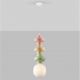 Pendule, Lustre suspendate - Pendul ceramic design modern CHIC roz/ verde/ galben