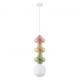 Pendule, Lustre suspendate - Pendul ceramic design modern CHIC roz/ verde/ galben