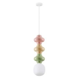 Pendul ceramic design modern CHIC roz/ verde/ galben
