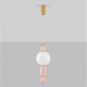 Pendule, Lustre suspendate - Pendul ceramic design modern LED CLEMENTINE portocaliu/ roz
