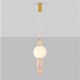 Pendule, Lustre suspendate - Pendul ceramic design modern LED CLEMENTINE portocaliu/ roz