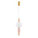 Pendul ceramic design modern LED CLEMENTINE portocaliu/ roz