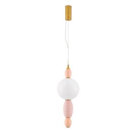Pendul ceramic design modern LED CLEMENTINE portocaliu/ roz