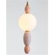 Pendule, Lustre suspendate - Pendul ceramic design modern LED CLEMENTINE portocaliu/ roz